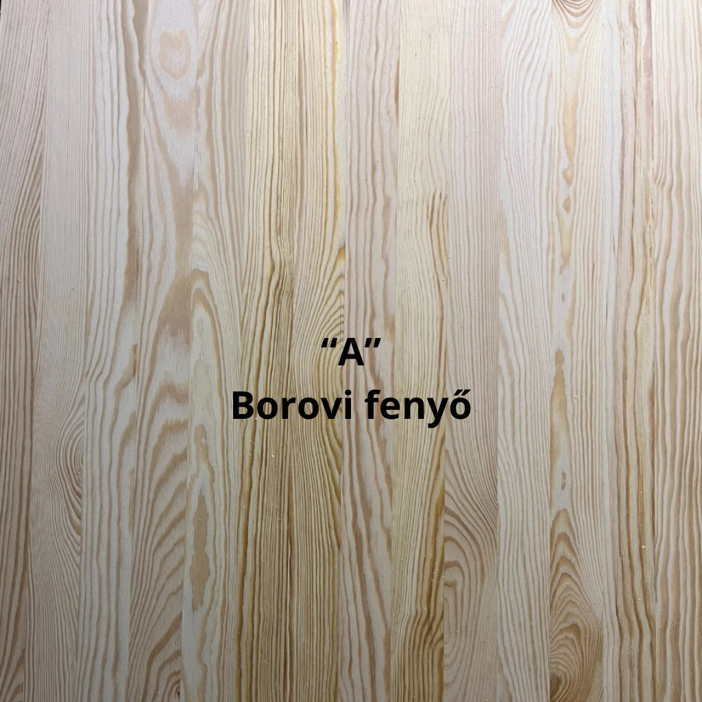 Táblásított borovi fenyő 22 mm vastag