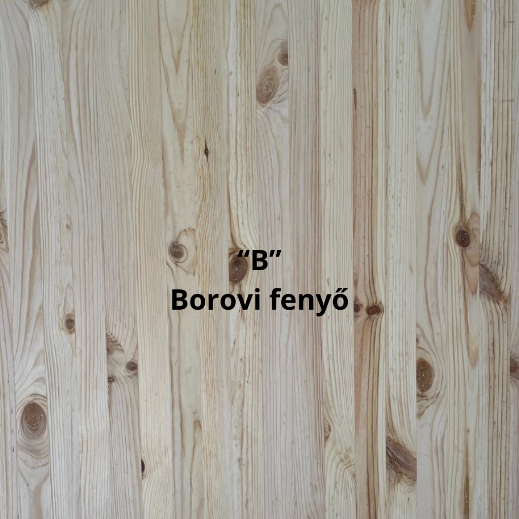 Táblásított borovi fenyő 22 mm vastag